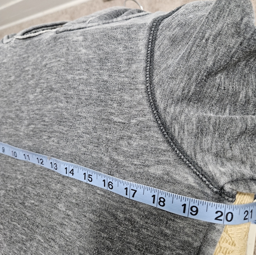 Zen By J. America Burn't Out Gray Hooded Sweatshirt - Picture 10 of 13